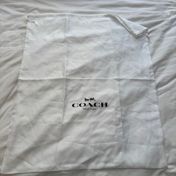 Coach New York Large White Drawstring Dust Bag – Purse Handbag Storage - Picture 1 of 5